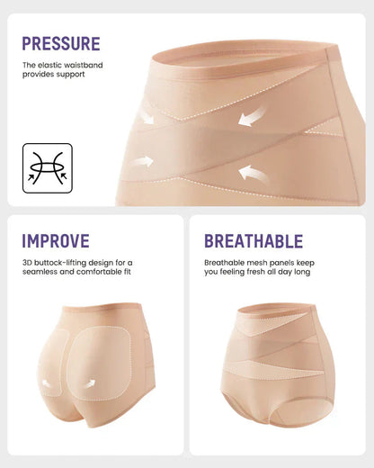 🔥Plus-Size High-Waist Cross Tummy Control Panties