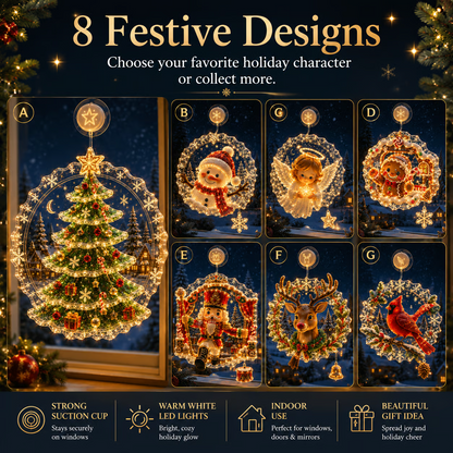 ⛄Lighted Christmas Window Decoration with Suction Cup