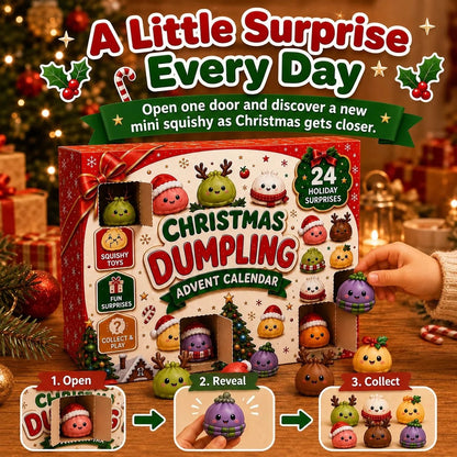 🎅2026 Christmas Squishy Advent Calendar - 24 Days Dumpling Squishies Toys