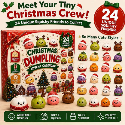 🎅2026 Christmas Squishy Advent Calendar - 24 Days Dumpling Squishies Toys
