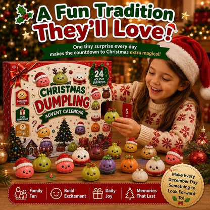 🎅2026 Christmas Squishy Advent Calendar - 24 Days Dumpling Squishies Toys