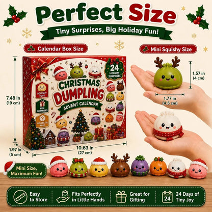 🎅2026 Christmas Squishy Advent Calendar - 24 Days Dumpling Squishies Toys