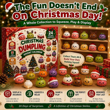 🎅2026 Christmas Squishy Advent Calendar - 24 Days Dumpling Squishies Toys
