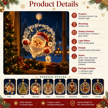 ⛄Lighted Christmas Window Decoration with Suction Cup