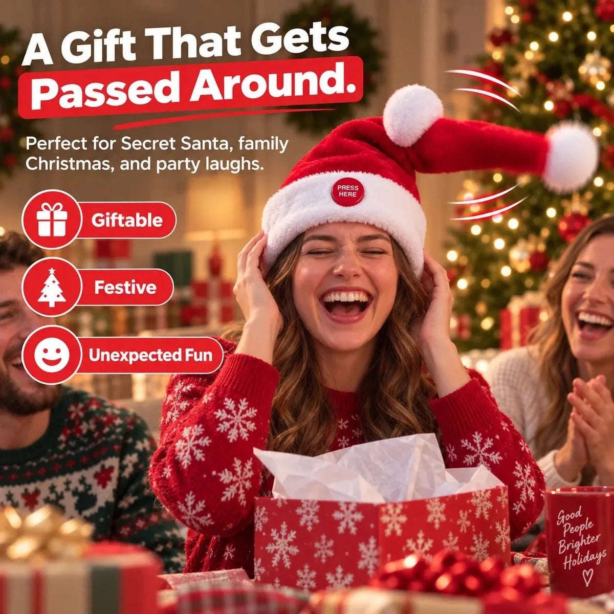🤣 Singing & Dancing Santa Hat