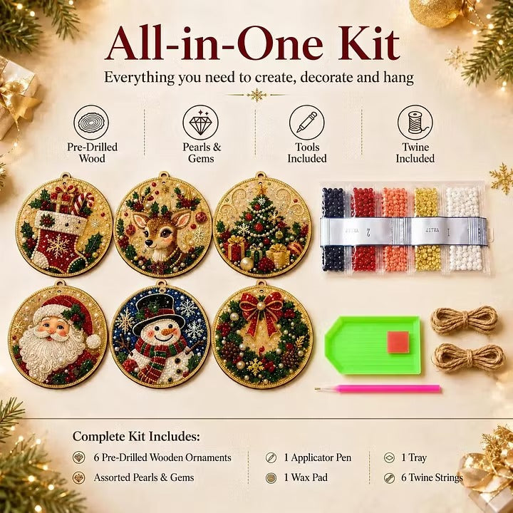 🎁Christmas DIY Diamond Painting Ornaments Kit