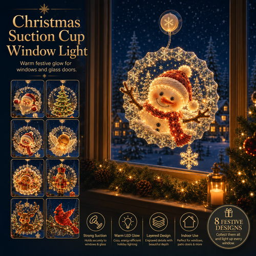 ⛄Lighted Christmas Window Decoration with Suction Cup