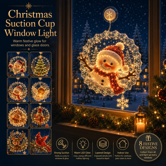 ⛄Lighted Christmas Window Decoration with Suction Cup