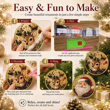 🎁Christmas DIY Diamond Painting Ornaments Kit
