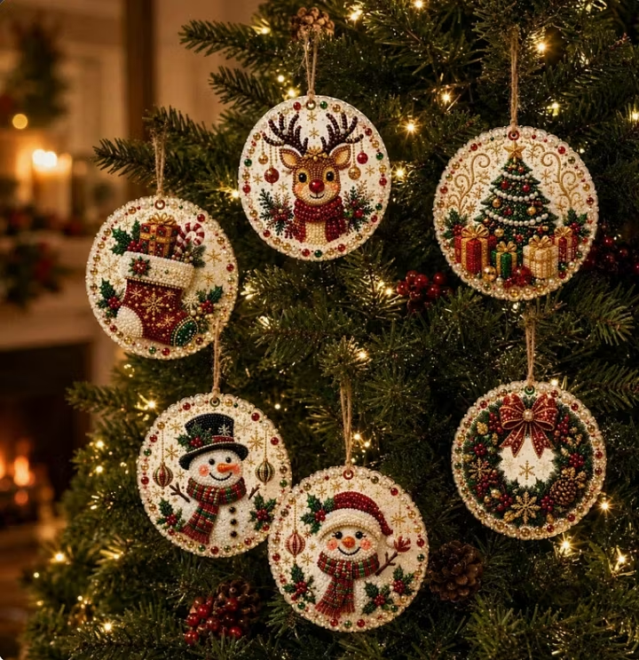 🎁Christmas DIY Diamond Painting Ornaments Kit