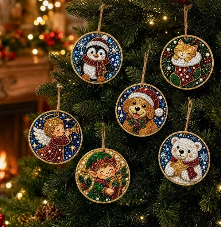 🎁Christmas DIY Diamond Painting Ornaments Kit