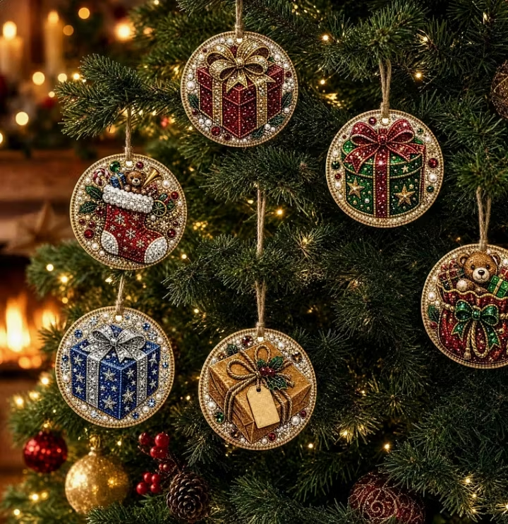 🎁Christmas DIY Diamond Painting Ornaments Kit