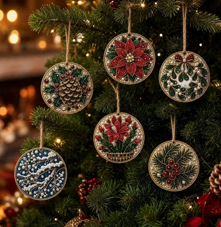 🎁Christmas DIY Diamond Painting Ornaments Kit